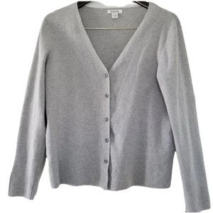 HAMPTON STUDIOS Gray Cardigan. The Perfect Professional Office Cardigan. Size M.
